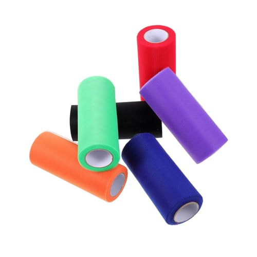 GALPADA 6 Rollen Tüllstoff Dekoratives Tüllband Yards Mittelharte Tüllrolle in Farben Kreative Gauze Roll für DIY Basteln Hochzeitsdeko Kleidungsnähen und Partygestaltung GALPADA 6 Rollen Tüllstoff Dekoratives Tüllband Yards Mittelharte Tüllrolle in Farben Kreative Gauze Roll für DIY Basteln Hochzeitsdeko Kleidungsnähen und Partygestaltung von GALPADA