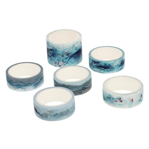 GALPADA 6 Rollen Washi Tape für Scrapbooking und DIY Journal Farbiges Dekoratives Klebeband mit Klaren Mustern Leicht Abreißbar Vielseitig für Tagebuch Fotoalbum und Geschenkverpackung von GALPADA