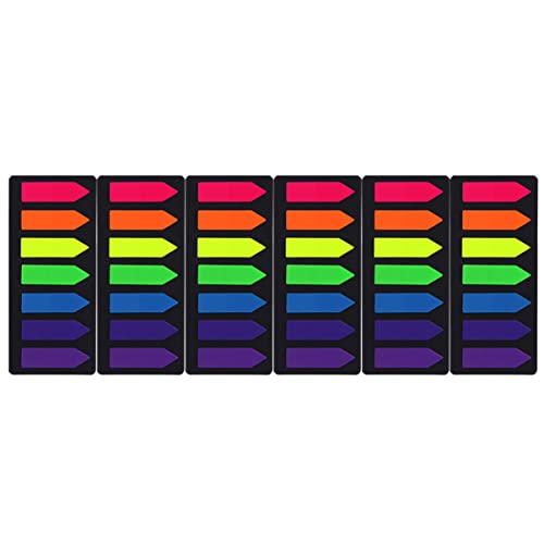 GALPADA 6 Sätze Teiliges Fluoreszierendes Markierungs Sticker für Notizen Indexierung und Organisation im Büro und Alltag für Schule und Studium von GALPADA