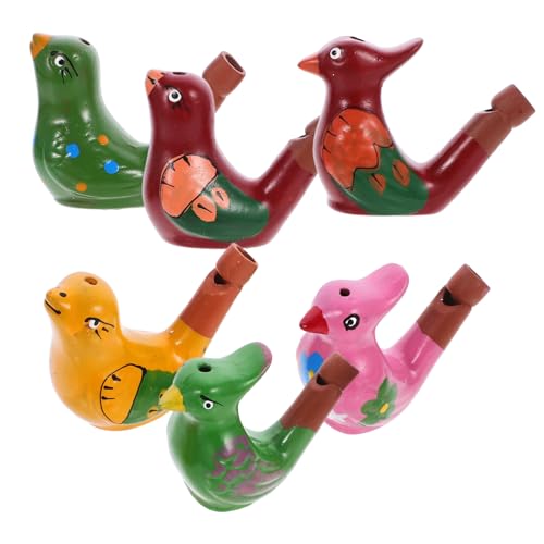 GALPADA 6 Stck Teiliges Set Bunte Keramik Vogelpfeifen für Wasservogel für Partys und Einfach zu Blasen Sicher und Lustig von GALPADA