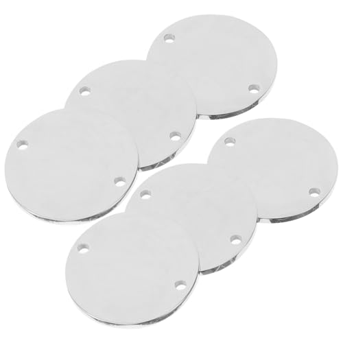 GALPADA 6 Stück Anhänger Runde Gravur Tags mit Loch Personalisierbare Hundemarken für DIY Schmuck und Bastelprojekte Rostfrei und Langlebig Geeignet für Namens und Adressgravuren GALPADA 6 Stück Anhänger Runde Gravur Tags mit Loch Personalisierbare Hundemarken für DIY Schmuck und Bastelprojekte Rostfrei und Langlebig Geeignet für Namens und Adressgravuren von GALPADA