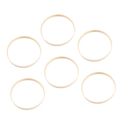GALPADA 6 Stück Bambus Blumenkranzringe Stabile Holzringe für Diy Hochzeit Deko Makramee Wandbehang und Vielseitige Bastelprojekte von GALPADA