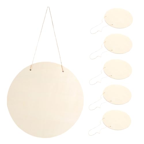 GALPADA 6 Stück DIY Holzplaketten zum Bemalen und Dekorieren für Shops und Hotels Glatte Kanten für Kreative Gestaltung von GALPADA