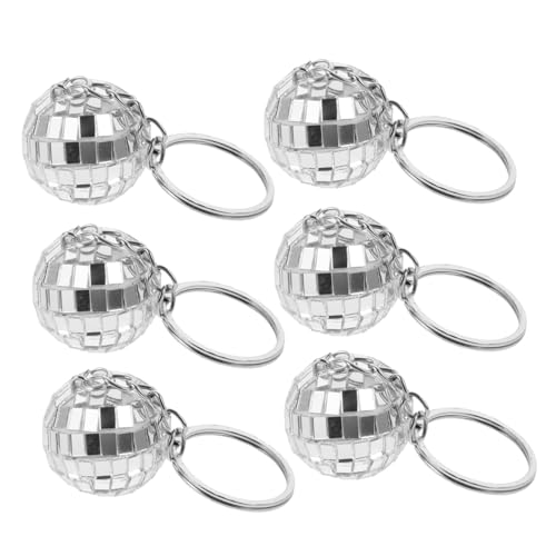 GALPADA 6 Stück Disco Ball Schlüsselanhänger Glänzende Hängende Ornament Pendants für Taschen und Rucksäcke Party Dekorationen und für Freunde und Familie von GALPADA
