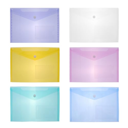 GALPADA 6 Stück Dokumententasche Transparente Datei Organizer Hülle aus Wasserdichte und Robuste Aktenmappe für Schule Büro und Reisen GALPADA 6 Stück Dokumententasche Transparente Datei Organizer Hülle aus Wasserdichte und Robuste Aktenmappe für Schule Büro und Reisen von GALPADA