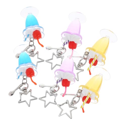 GALPADA 6 Stück Eiscreme -tasse Hängedekoration -food- Anhänger Geldbörse Rucksackzauber Schulbeutelanhänger Charme Für Brieftasche Pvc GALPADA 6 Stück Eiscreme -tasse Hängedekoration -food- Anhänger Geldbörse Rucksackzauber Schulbeutelanhänger Charme Für Brieftasche Pvc von GALPADA
