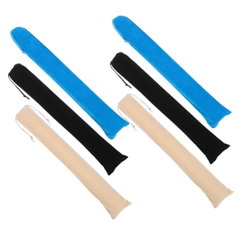 GALPADA 6 Stück Große Fächerhüllen aus Weichem Samt mit Kordelzug Faltbare Fächer-schutztaschen in Schwarz Beige Lakeblau für Reisen Hochzeiten Festivals und Line-dance von GALPADA