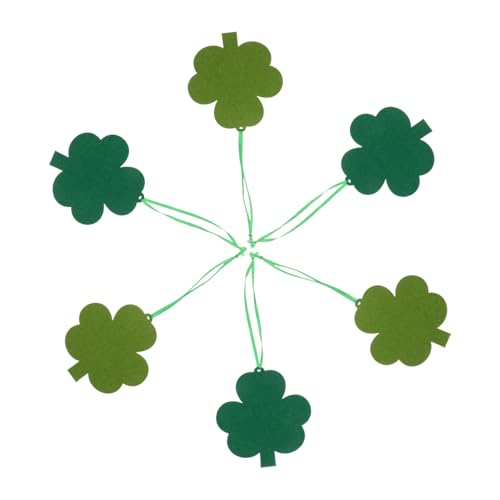 GALPADA 6 Stück Grüne Kleeblatt-hängeornamente Für St. Patrick Day, Filzdekorationen Für Irische Festivals, Glitzernde Glücksanhänger Für Zuhause Und Party GALPADA 6 Stück Grüne Kleeblatt-hängeornamente Für St. Patrick Day, Filzdekorationen Für Irische Festivals, Glitzernde Glücksanhänger Für Zuhause Und Party von GALPADA