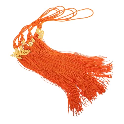 GALPADA 6 Stück Junggesellenhut Quaste Quasten-anhänger Zum Gedenken An Den Abschluss Abschlusshut Dekoration Quaste Graduiertenkapitelle Dekoration Orange Polyester von GALPADA
