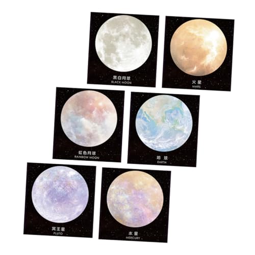 GALPADA 6 Stück Kawaii Planet Haftnotizen Runde Selbstklebende Notizblöcke für Schule Büro Kreative Memo Pads Verschiedenen Planetendesigns Stark Haftend und Vielseitig Einsetzbar GALPADA 6 Stück Kawaii Planet Haftnotizen Runde Selbstklebende Notizblöcke für Schule Büro Kreative Memo Pads Verschiedenen Planetendesigns Stark Haftend und Vielseitig Einsetzbar von GALPADA