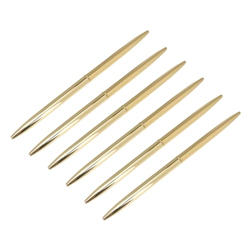 GALPADA 6 Stück Kugelschreiber aus Metall Geschäft schlank Business Pen Man elegant Schreibwaren Stifte für Krankenschwestern schwarze Tinte Business-Kugelschreiber Golden GALPADA 6 Stück Kugelschreiber aus Metall Geschäft schlank Business Pen Man elegant Schreibwaren Stifte für Krankenschwestern schwarze Tinte Business-Kugelschreiber Golden von GALPADA