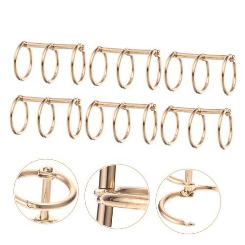 GALPADA 6 Stück Metallringe für Ringbücher aus Hochwertiger Legierung Ring Binder Clips in Gold Langlebig und Praktisch für Scrapbooking Dokumentenorganisation und DIY Notizbücher von GALPADA