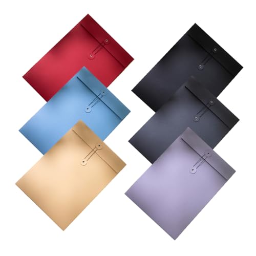 GALPADA 6 Stück Papier Dokumentenmappe Teilig mit Bindeband Robuster Organizer für Büro Schule Zuhause Dokumentenaufbewahrungstasche in Farben Vielseitig für Rechnungen und Briefe Große GALPADA 6 Stück Papier Dokumentenmappe Teilig mit Bindeband Robuster Organizer für Büro Schule Zuhause Dokumentenaufbewahrungstasche in Farben Vielseitig für Rechnungen und Briefe Große von GALPADA