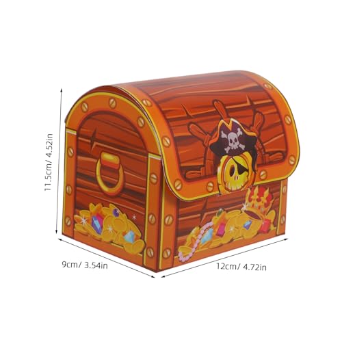 GALPADA 6 Stück Piraten Schatztruhe Candy Box für Kindergeburtstag Halloween Party Süßigkeiten Geschenkebox Junge Mädchen Geburtstagsdeko Geschenkbehälter von GALPADA