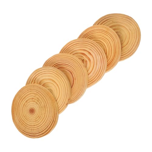 GALPADA 6 Stück Runde Holzscheiben Naturbelassen für Diy Basteln und Malen Ungeschliffene Holzkreise als Rustikale Untersetzer und Kreative Holzstücke für Heimdekoration GALPADA 6 Stück Runde Holzscheiben Naturbelassen für Diy Basteln und Malen Ungeschliffene Holzkreise als Rustikale Untersetzer und Kreative Holzstücke für Heimdekoration von GALPADA