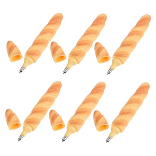 GALPADA 6 Stück Teiliges Brot-kugelschreiber Realistische Baguette Laibform Leichte Langlebige Schreibstifte Kreative Schul Büroartikel Geschenk für Erwachsene GALPADA 6 Stück Teiliges Brot-kugelschreiber Realistische Baguette Laibform Leichte Langlebige Schreibstifte Kreative Schul Büroartikel Geschenk für Erwachsene von GALPADA