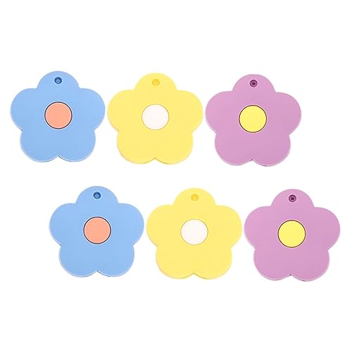 GALPADA 6 Stück Teiliges Bunte Silikon Schlüsselkennzeichner mit Blumenmotiv Flexible Schutzhüllen für Standard schlüssel Rutschfest und Farblich Sortiert zur Einfachen von GALPADA