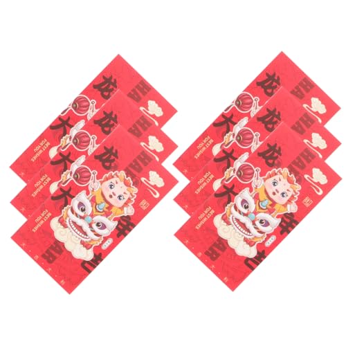 GALPADA 6 Stück Teiliges Chinesische Rote Umschläge Drachenmotiv Glücksbringer Papierumschläge für Frühlingsfest Geschenkumschläge Traditionelle Neujahrsumschläge mit Hochwertiger GALPADA 6 Stück Teiliges Chinesische Rote Umschläge Drachenmotiv Glücksbringer Papierumschläge für Frühlingsfest Geschenkumschläge Traditionelle Neujahrsumschläge mit Hochwertiger von GALPADA