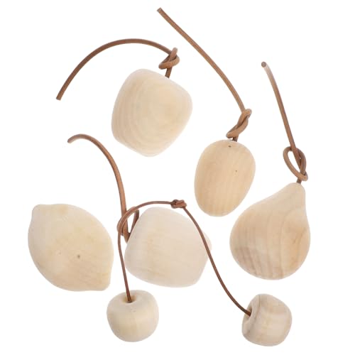 GALPADA 6 Stück Teiliges DIY Holzfrüchte Unbemalt zum Bemalen Obst Deko für Zimmer Regal Kreative Holzdeko Leichte Handbemalbare Holzornamente GALPADA 6 Stück Teiliges DIY Holzfrüchte Unbemalt zum Bemalen Obst Deko für Zimmer Regal Kreative Holzdeko Leichte Handbemalbare Holzornamente von GALPADA