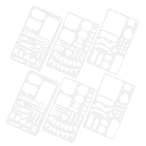 GALPADA 6 Stück Teiliges DIY Malerei Schablonen mit Lochdesign für Journal Kreative Bastelprojekte Wandkunstdekoration und Mehr Einfach der Anwendung für Verschiedene Muster GALPADA 6 Stück Teiliges DIY Malerei Schablonen mit Lochdesign für Journal Kreative Bastelprojekte Wandkunstdekoration und Mehr Einfach der Anwendung für Verschiedene Muster von GALPADA