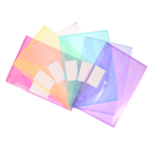 GALPADA 6 Stück Teiliges Dokumententaschen aus Robustem PP Kunststoff Transparente Farbige Dateiordner mit Druckknopfverschluss Praktische Büro Organizer für Sichere Aufbewahrung und GALPADA 6 Stück Teiliges Dokumententaschen aus Robustem PP Kunststoff Transparente Farbige Dateiordner mit Druckknopfverschluss Praktische Büro Organizer für Sichere Aufbewahrung und von GALPADA