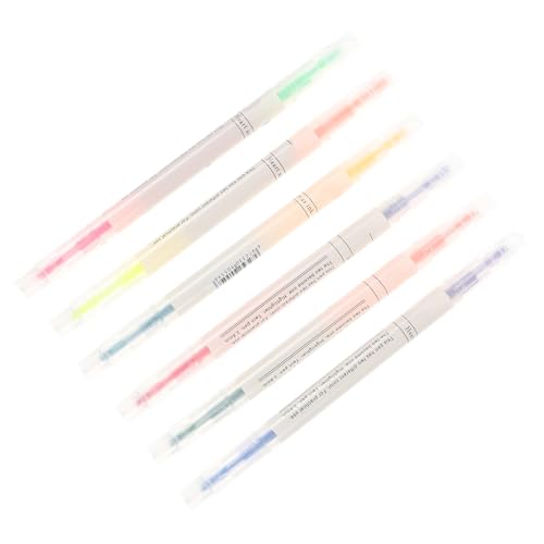 GALPADA 6 Stück Teiliges Dual Tip Highlighter Stifte Pastell Marker für Notizen Schulbedarf Bürobedarf für Schüler und Studenten Ausblutung Leicht zu Transportieren GALPADA 6 Stück Teiliges Dual Tip Highlighter Stifte Pastell Marker für Notizen Schulbedarf Bürobedarf für Schüler und Studenten Ausblutung Leicht zu Transportieren von GALPADA