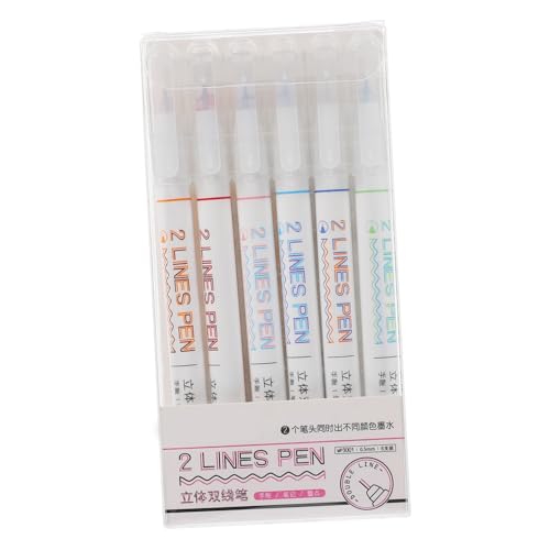 GALPADA 6 Stück Teiliges Farben Marker Pen mit Doppel Glitternde Filzstifte für Bürobedarf und Schule Ergonomisch Leicht zum Umriss Zeichnen und DIY Grußkarten Gestalten GALPADA 6 Stück Teiliges Farben Marker Pen mit Doppel Glitternde Filzstifte für Bürobedarf und Schule Ergonomisch Leicht zum Umriss Zeichnen und DIY Grußkarten Gestalten von GALPADA