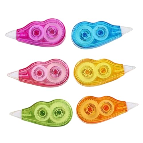 GALPADA 6 Stück Teiliges Korrekturband Klein Korrekturroller mit Weicher Reißfester Schreibkorrektur für Schüler Schulbedarf Praktisch und Ergonomisch in Bunten Farben für Schule und GALPADA 6 Stück Teiliges Korrekturband Klein Korrekturroller mit Weicher Reißfester Schreibkorrektur für Schüler Schulbedarf Praktisch und Ergonomisch in Bunten Farben für Schule und von GALPADA