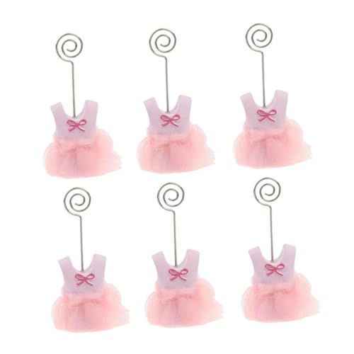GALPADA 6 Stück Teiliges Memo Clip Tischkartenhalter Party Namensschild Mädchen Rosa für Hochzeit Taufe Geburtstag Tischdekoration GALPADA 6 Stück Teiliges Memo Clip Tischkartenhalter Party Namensschild Mädchen Rosa für Hochzeit Taufe Geburtstag Tischdekoration von GALPADA