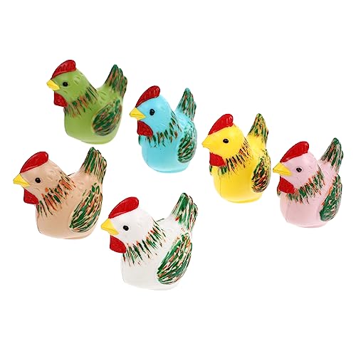 GALPADA 6 Stück Teiliges Set Ostern Tierfiguren Deko aus Kunststoff Fröhliche Tierornamente für Festliche Feiertagsdekoration für Wohnzimmer und Küche von GALPADA