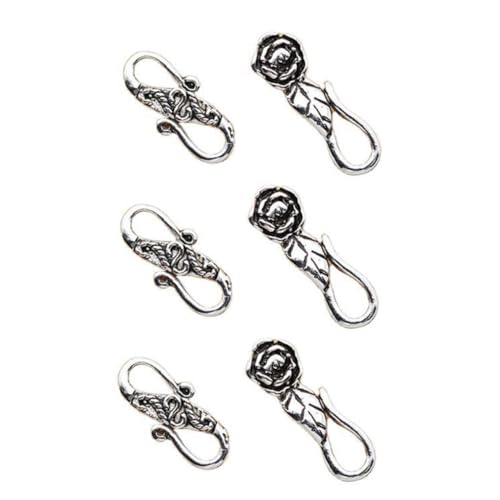 GALPADA 6 Stück Teiliges Silber S förmiger Schmuckverschluss Karabinerhaken für DIY Armbänder und Perlen Schmuckzubehör Robust Langlebig Einfach zu Befestigen von GALPADA