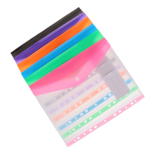 GALPADA 6 Stück Transparente Lose Dokumententaschen Ordner File Pouches Farbig Gemischt Stabil Reißfest für Notizen Büro und Schule GALPADA 6 Stück Transparente Lose Dokumententaschen Ordner File Pouches Farbig Gemischt Stabil Reißfest für Notizen Büro und Schule von GALPADA