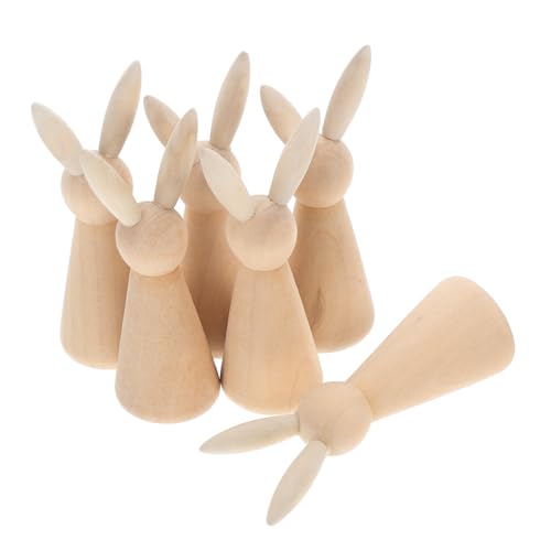 GALPADA 6 Stücke Ostern Bunny Unlackiert Bunny Peg Ostern DIY Hand Gemalt Bunny Ostern Desktop Dekoration Beige Holz GALPADA 6 Stücke Ostern Bunny Unlackiert Bunny Peg Ostern DIY Hand Gemalt Bunny Ostern Desktop Dekoration Beige Holz von GALPADA
