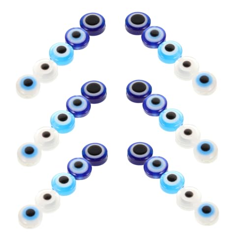 GALPADA 60 Stück Handgefertigte Augen Perlen Flache Runde Glasperlen für DIY Schmuckherstellung Langlebig und Kreativ für Armbänder und von GALPADA