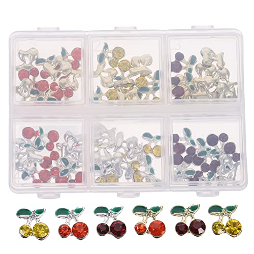 GALPADA 60 Stück Kirsch Strasssteine für Nägel Funkelnde Nail Charms und Gems für Kreative Nagelkunst von GALPADA 60 Stück Kirsch Strasssteine für Nägel Funkelnde Nail Charms und Gems für Kreative Nagelkunst von von GALPADA