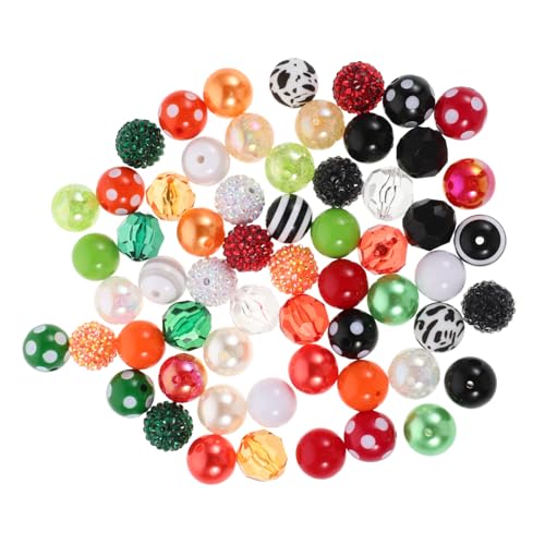 GALPADA 60 Stück Klobige Bubblegum-perlen, 20 Mm, Rund, Strassharz, Für Stifte, Perlenarmband, Halskette, Diy-schmuckherstellung von GALPADA