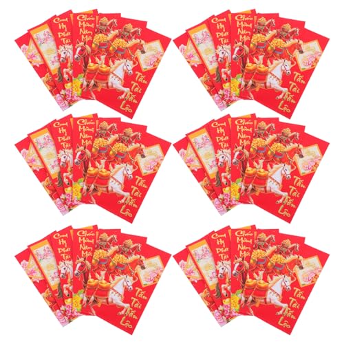 GALPADA 60 Stück Rote Umschläge Neujahr 2026 – Vietnamesisches Hong Bao, Rote Päckchen, Glücksgeldumschläge Mit Pferd, Für Das Chinesische Frühlingsfest GALPADA 60 Stück Rote Umschläge Neujahr 2026 – Vietnamesisches Hong Bao, Rote Päckchen, Glücksgeldumschläge Mit Pferd, Für Das Chinesische Frühlingsfest von GALPADA