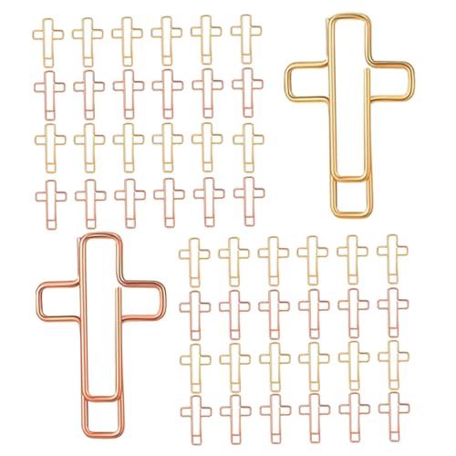 GALPADA 60 Stück Teiliges Büroklammern Kreuzform Metall Lesezeichen für Bibel Tagebuch und Notizen Tragbar und Vielseitig für Büro Schule und Zuhause Gold und Roségold GALPADA 60 Stück Teiliges Büroklammern Kreuzform Metall Lesezeichen für Bibel Tagebuch und Notizen Tragbar und Vielseitig für Büro Schule und Zuhause Gold und Roségold von GALPADA