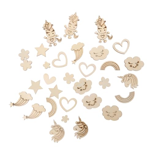 GALPADA 60 Stück Teiliges DIY Holz Einhorn Bastelspielzeug zum Bemalen Inspirierendes Malen Holzfiguren Regenbogen Motiv Kreativität und Vorstellungskraft GALPADA 60 Stück Teiliges DIY Holz Einhorn Bastelspielzeug zum Bemalen Inspirierendes Malen Holzfiguren Regenbogen Motiv Kreativität und Vorstellungskraft von GALPADA