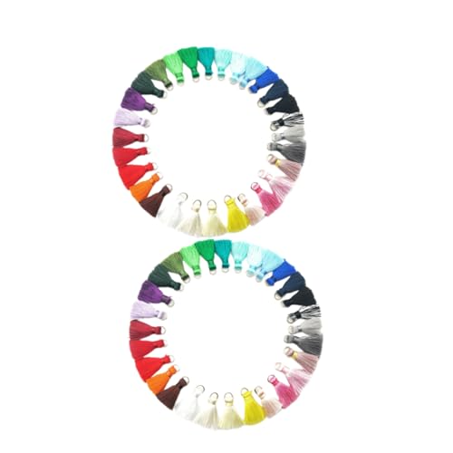 GALPADA 60 Stück Teiliges Lange Bunte Polyester troddeln mit Mini hängering Langlebige DIY Anhänger für Schlüsselanhänger Armbänder Ohrring Zubehör und Schmuckdekoration GALPADA 60 Stück Teiliges Lange Bunte Polyester troddeln mit Mini hängering Langlebige DIY Anhänger für Schlüsselanhänger Armbänder Ohrring Zubehör und Schmuckdekoration von GALPADA