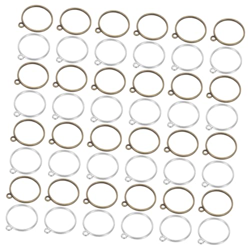 GALPADA 60 Stück Teiliges Runde Offene Lünette Anhänger Hohle Rahmen aus Legiertem Material für DIY Schmuckherstellung Stabile Schmuckfassungen für Halsketten Ohrringe Armbänder Kreative von GALPADA