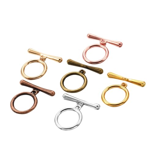 GALPADA 60 Stück Teiliges Schmuckverschluss Set aus Metalllegierung Bunte Ot Knebelverschlüsse für Armbänder und Halsketten Langlebig Leicht für DIY Schmuckherstellung und Personalisierte von GALPADA