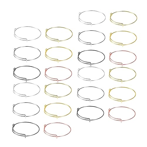 GALPADA 60 Stück Teiliges Verstellbares Drahtarmband in Farben Erweiterbare Schmuckarmreifen für DIY Schmuckherstellung Metall Blank Armbänder zum Perlenweben und Basteln Langlebig und von GALPADA