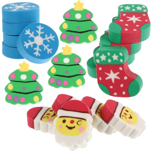 GALPADA 60 Stück Teiliges Weihnachts-radiergummi-set mit Santa Schneemann-motiven Bunte Cartoon-designs Praktische Schulradierer als Mitgebsel für Weihnachtsfeiern GALPADA 60 Stück Teiliges Weihnachts-radiergummi-set mit Santa Schneemann-motiven Bunte Cartoon-designs Praktische Schulradierer als Mitgebsel für Weihnachtsfeiern von GALPADA