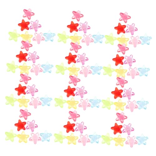 GALPADA 600 Stück Acryl Perlen Sternform Spacer Beads Transparent Mattiert für Schmuckherstellung DIY Armbänder Halsketten Ohrringe Basteln Zubehör von GALPADA