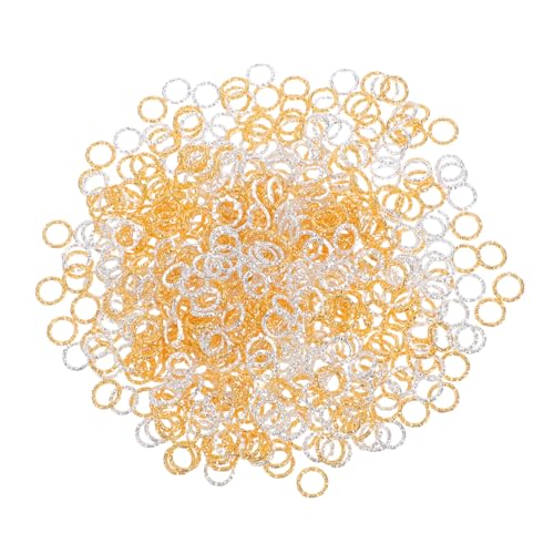 GALPADA 600 Stück Jump Rings Gold Silber DIY Schmuckzubehör Runde Ösen Charm Verbinder für Ohrringe Armbänder Halsketten Basteln von GALPADA
