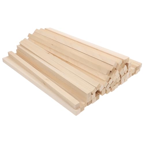 GALPADA 60Stücke DIY Holzstäbe Unbehandelte Hartholzdübel Vielseitige Bastelstäbe aus Lindenholz für Kreative DIY Projekte Heimdekoration und Kunsthandwerk von GALPADA