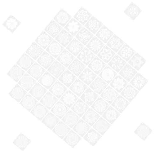 GALPADA 64 Stück Mandala Schablonen Wiederverwendbar DIY Malvorlagen für Möbel Wände Steine Dekorative Malerei Waschbare Tragbare Malvorlagen für Kreative Handwerksprojekte von GALPADA
