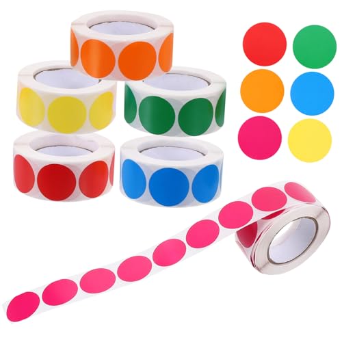 GALPADA 6Rollen Etiketten Selbstklebende Punktaufkleber Farbcodierte Klassifizierungsetiketten pro Vielseitig für Organisation und Markierung GALPADA 6Rollen Etiketten Selbstklebende Punktaufkleber Farbcodierte Klassifizierungsetiketten pro Vielseitig für Organisation und Markierung von GALPADA