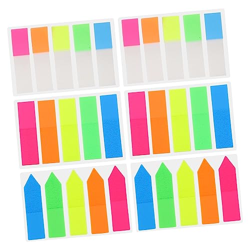 GALPADA 6Sätze Buntes Seitenmarker Aufkleber Klebrige Memo Pads für Farbenfrohe Notizen Abnehmbar und Wiederverwendbar für Schule und Büro für Kreative Organisation von GALPADA